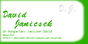 david janicsek business card